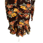 Veronica Beard NWT  Silk Hedera Floral Mini Dress Brown Size 10 Photo 6