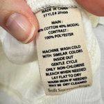 Soft Surroundings  Cream 3/4 Sleeve Blouse Womens M Flowy Lightweight Classic Photo 5