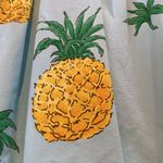 Talbots RSVP by  Pineapple Print Pleated Full Skirt Blue Sz 10 Photo 1