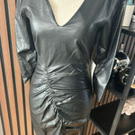 ZARA black sexy dress faux leather short with long sleeves size xs fits like sma Photo 0