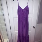 Vix purple dress cover-up with blue flower circle Photo 1