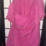 Vineyard Vines  pink strapless flounce ruffle shorts romper size small Photo 0