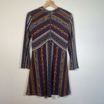 Free People  Stella Retro Mod Multicolor Earth-tone Fall Mini Dress Size S Small‎ Photo 4