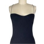 Reformation  Elegant cashmere Black Dress with Chain Straps NEW Photo 7