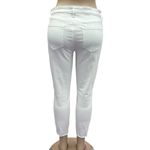 Pistola  White Raw Hem 5 Pocket Cropped Stretch Denim Jeans 29 Waist Photo 5