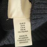 H&M Navy Oversized Sweater with Cream Stripe Details Size Medium Photo 4