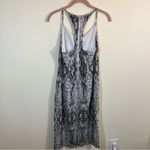 Rebecca Minkoff Black and White Erika Snakeskin Midi Dress 2 Photo 10