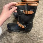 Sperry Black Rubber  TOP SIDER Walker Fog Mid Calf Fleece Lined Boots w/Straps 7 Photo 3