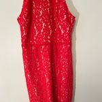 ABS Allen Schwartz NWT A.B.S Halter Red Lace Dress size 4 Photo 3