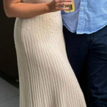 Free People  Madsen Midi Dress in Oatmilk Size Large Photo 0