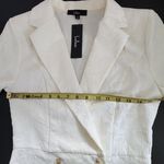 Lulus  Cream Long Sleeve Romper with Blazer Styling NWT Size Small Bridal Romper Photo 6