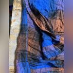 BDG  Blue and Brown Plaid Women's Button Down Shirt Photo 7