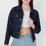 American Apparel Vintage resin dark wash Denim trucker Jacket size XXS Photo 2