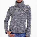J.Crew Glen Navy Blue & White Plaid Funnel Neck Sweatshirt M Photo 0