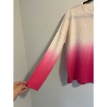 Magaschoni  100% Cashmere Pullover Sweater Cream and Pink Hombre Women's sz. M Photo 3