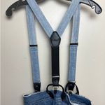 RE/DONE  x Hikari Mori High-Rise Wide Leg Jeans with Braces in Blue Sz. 26 Photo 5