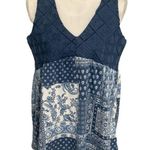 Absolutely Famous Boutique Blue/White Paisley Print Sleeveless Top NWT Photo 0