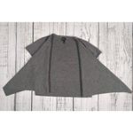 Eileen Fisher Wool Mohair Drape Short Sleeve Cardigan Sweater Vest Gray Size M Photo 1