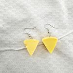 Swiss Cheese Earrings, Novelty Earrings, Imitation Food Earrings, Kitchy Earring Yellow Photo 2
