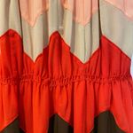 Chevron Dress with Belt Red Size M Photo 3