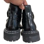 Proenza Schouler Women's lug sole biker patent Leather buckle Boots Size 38.5 Photo 2