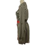 Olive & Oak  Womens Button Front Chevron Shirt Dress With Attached‎ Belt small Photo 2
