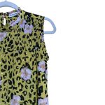 Southern Stitch Sz Small Multicolor Floral Animal Print Metallic Mock Neck Dress Photo 2