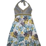 Athleta  Halter Dress Womens Size 4 Floral Sundress Travel Hiking Smocking Pack Photo 0