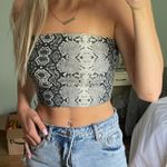 Berksha Bershka Snake Skin Tube Top Photo 0