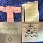 Lilly Pulitzer Cornflower Blue Cashmere Wrap Shawl Cardigan XL Preppy Cozycore Photo 8