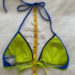 Aerie NWT  Triangle Tie-Back Halter Bikini Top - Electric Blue/Neon - S Photo 7