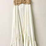 Anna October Colorblock Sleeveless Asymmetric Hooded Maxi Dress Cream Womens S Photo 0