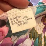 Zhongshan Sang Gorgeous Pink with Cranes Satin Kimono w/ belt Photo 5