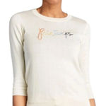 Modcloth Printemps Spring Embroidered Modal Sweater Cream XL French France Photo 0
