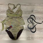 Aerin Rose Signature Tankini Swim Suit Set Green Size M Photo 1