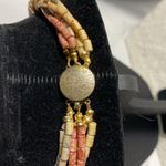 Pink & Blue Tube Bead Necklace Photo 1