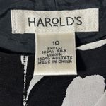 Harold’s silk black white floral palazzo pants Size 10 Photo 2