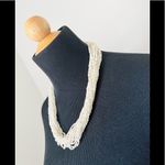WHITE MULTISTRAND SEED BEAD NECKLACE Silver Photo 1