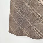 Karen Kane  Bias Cut Glen Plaid Skirt Tan Brown size Large Elastic Waist Pull On Photo 8