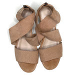 Eileen Fisher Kes Perforated Suede Wedge Sandal in Tan/Nude, Size 7.5 Photo 1