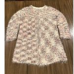 Solitaire  by Ravi Khosla duster Cardigan Sweater Fuzzy Knit Multicolor retro M Photo 0