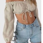 Adika Oceana Off The Shoulder Crop Top Photo 3