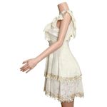 Farm Rio  Eyelet Beaded Mini Dress, Off White, XS Photo 11