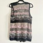 Multicolor Knit Tie Front Vest Size M Photo 1
