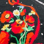 Vintage Joan steele knit crochet sleeveless floral sweater vest shirt large Red Photo 2