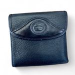 Dooney & Bourke Vintage Black Leather Bifold Wallet w/ Kiss-Lock Coin Purse Photo 0