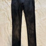 Spanx  Leggings Women Medium Black Shimmer Metallic Faux Leather Leggings pants Photo 0