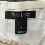 White House | Black Market  White Strapless Dress Gold & Silver Beading Size 2 XS Photo 5