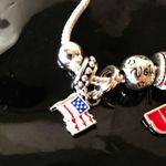 Patriotic Charm Bracelet USA Capitol Building Flag Photo 3