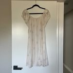 Miss Elaine Vintage Nightgown Ivory/Cream Floral Lace Detail Satin Bow O/S VGUC Photo 1